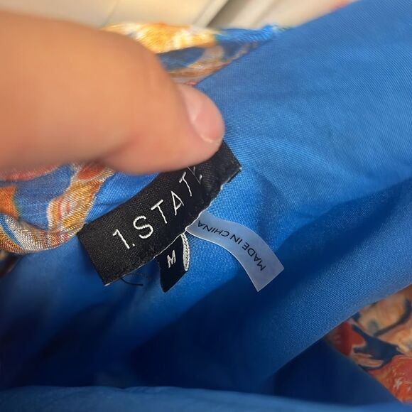 NWOT 1. STATE Anthropologie Women's Fairycore Milkmaid Short Sleeve Dress Sz M - Picture 4 of 7